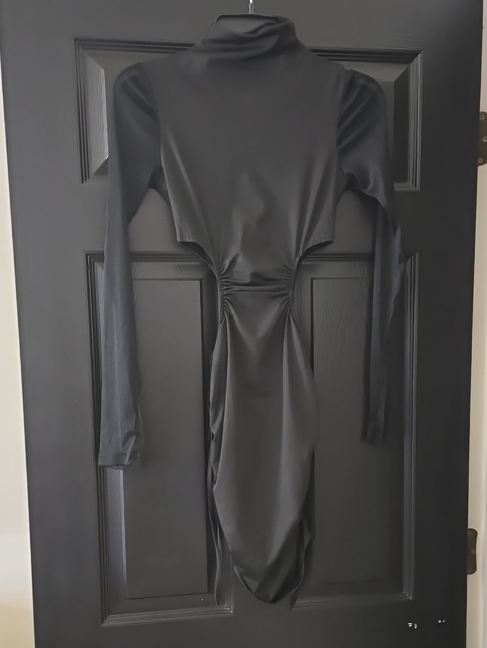 SHEIN Black Long Sleeve Cutout Bodycon Dress